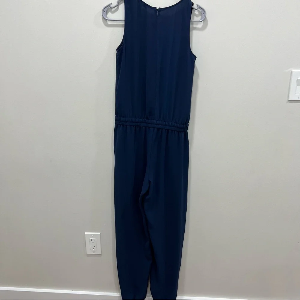 CAbi Navy Blue Sleeveless Drawstring Jumpsuit - Picture 4 of 12